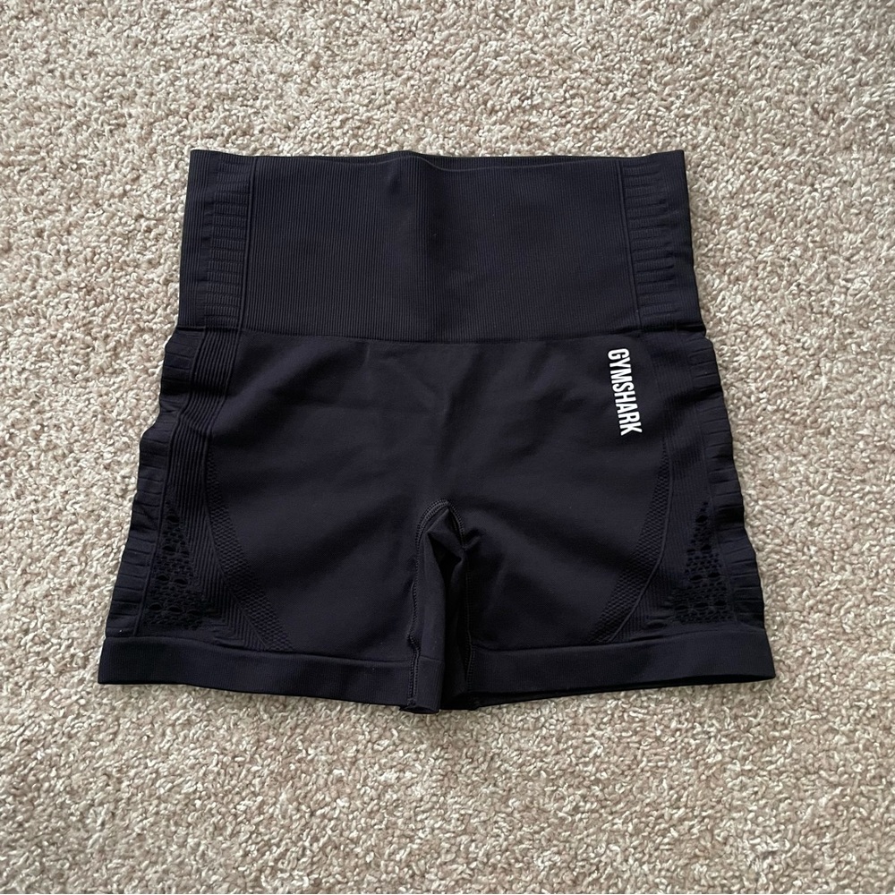 Gymshark High Waist Black Seamless Workout Shorts